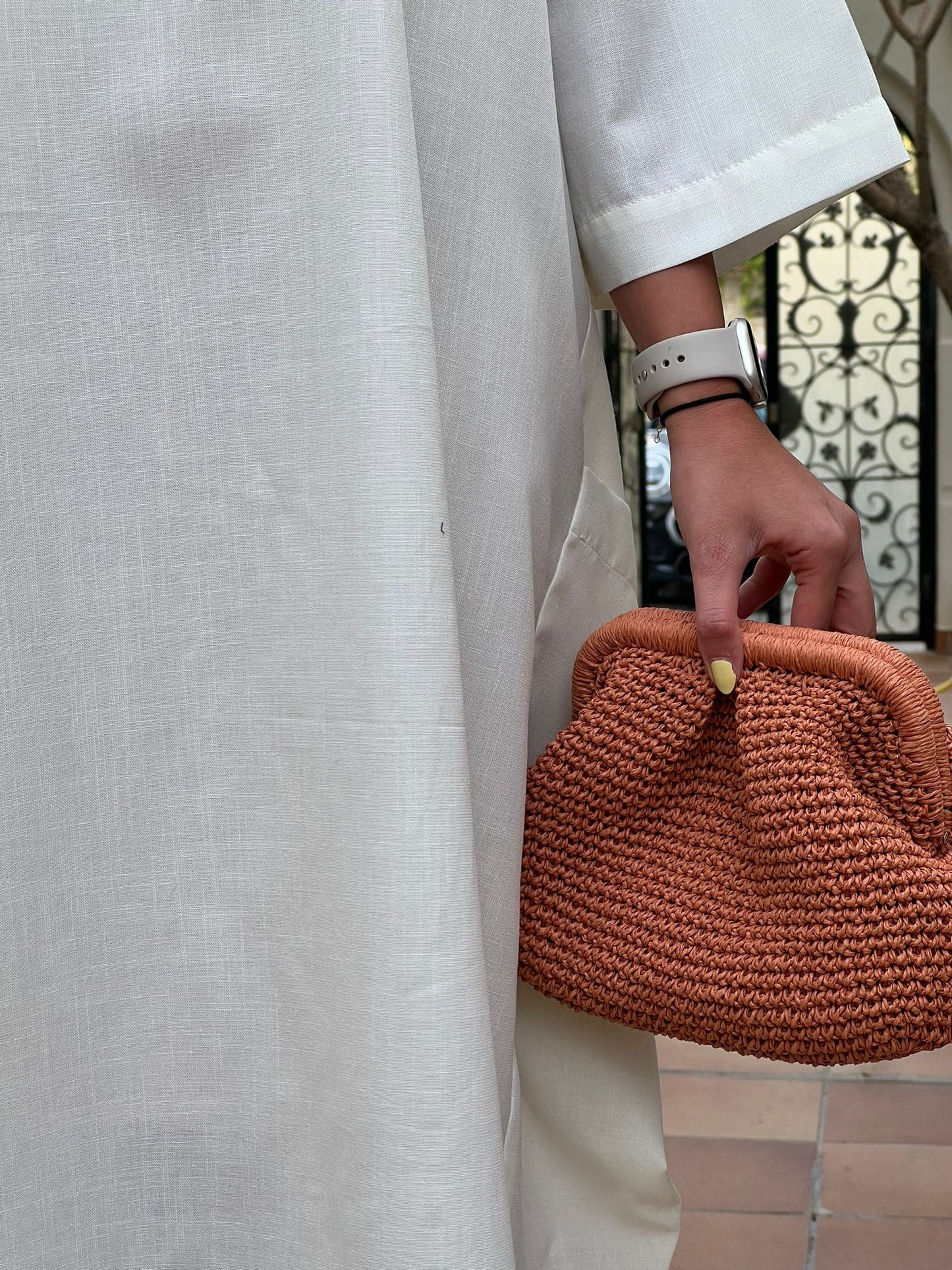 Raffia Clutch