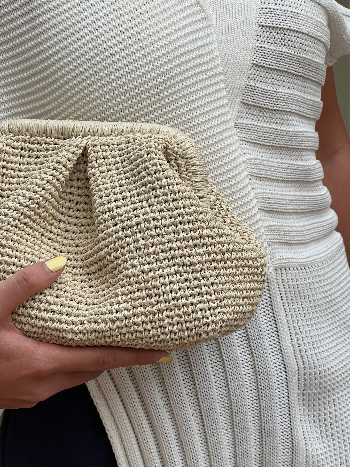 Raffia Clutch