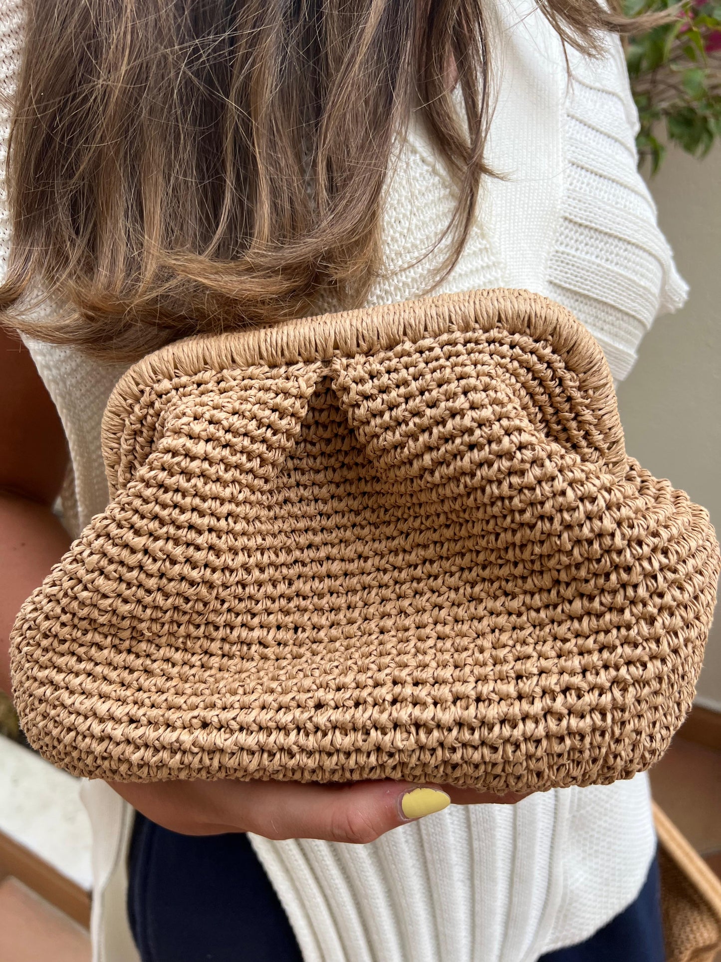 Raffia Clutch
