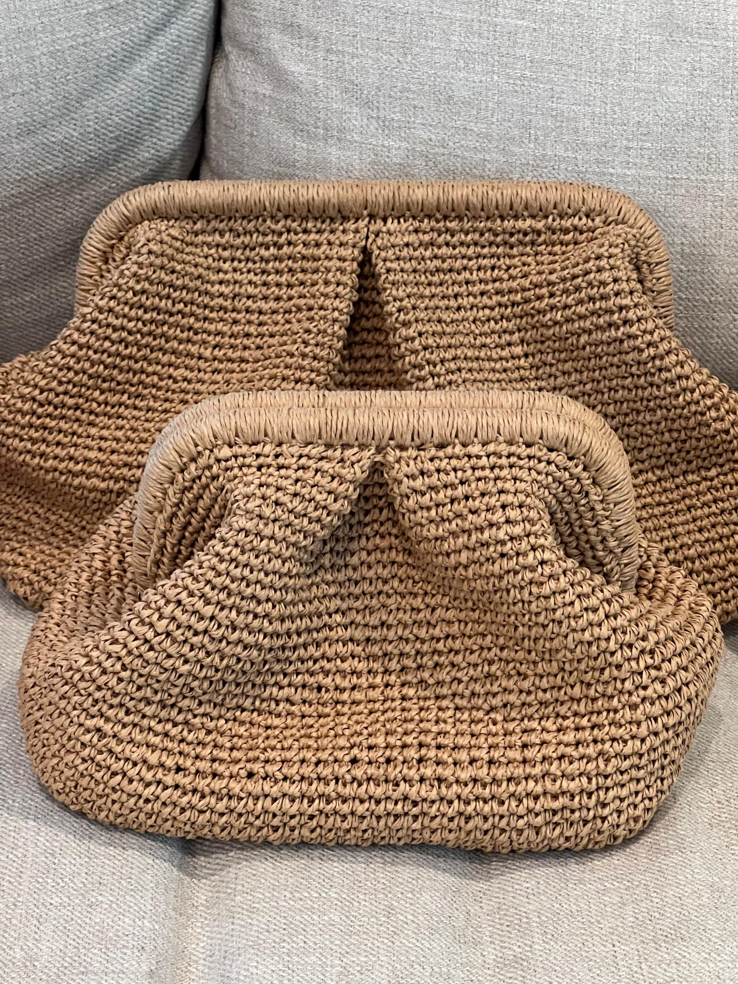 Raffia Clutch