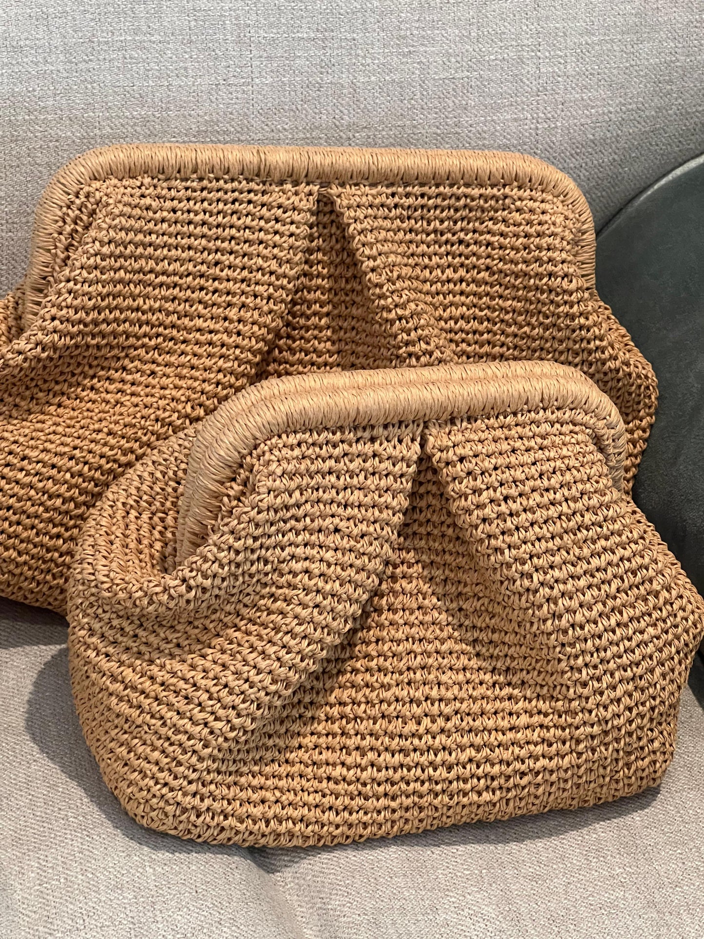 Raffia Clutch
