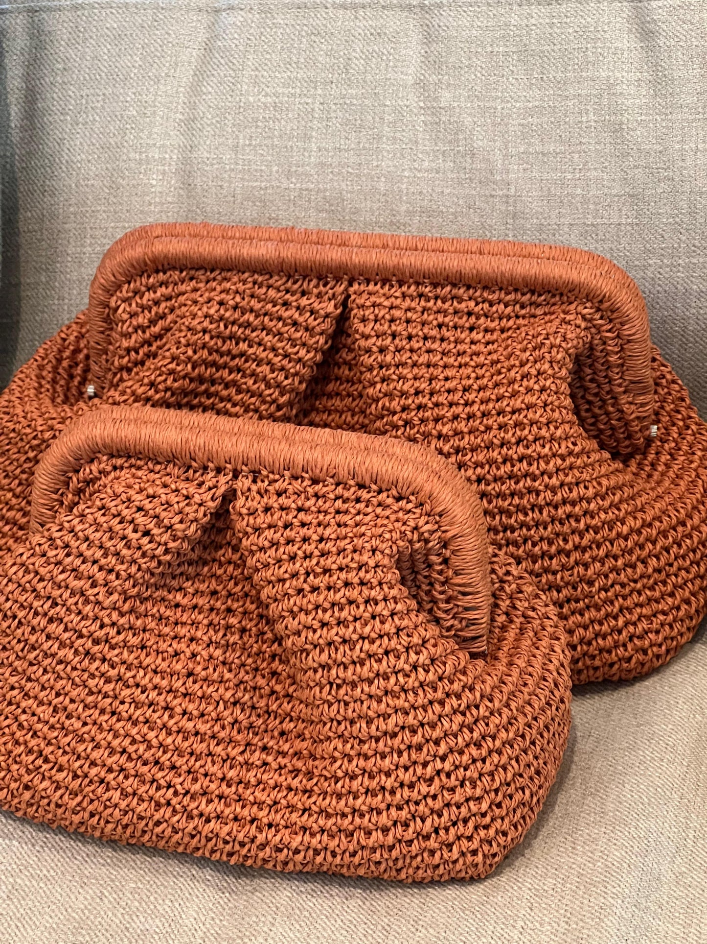 Raffia Clutch