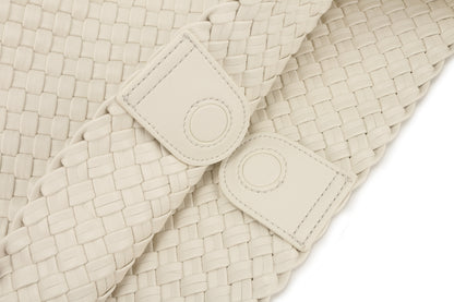 Luna Hobo Tote handwoven leather close-up