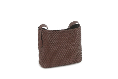 Luna Hobo Tote in Brown, back view