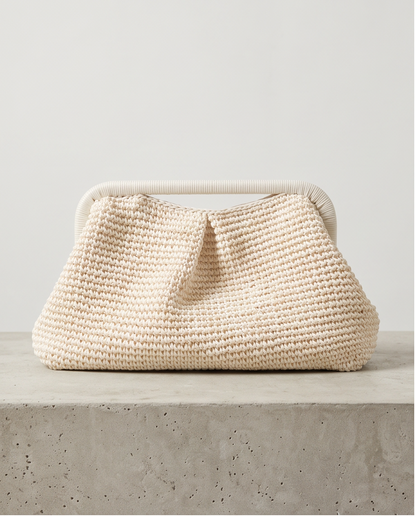 Raffia Clutch
