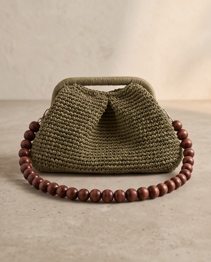 Raffia Clutch