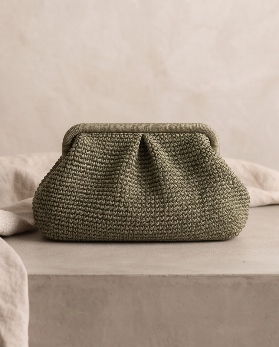 Raffia Clutch