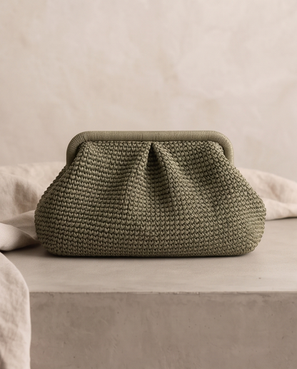 Raffia Clutch