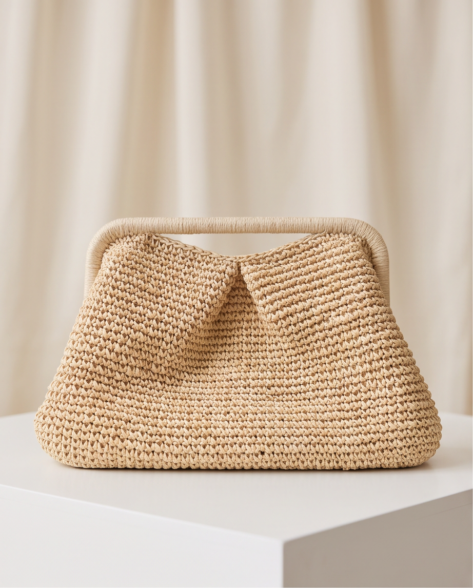 Raffia Clutch