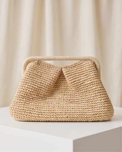 Raffia Clutch